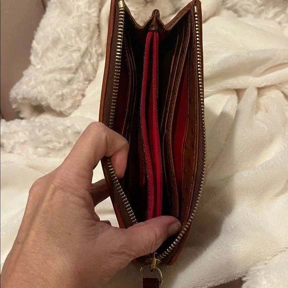 Dooney & Bourke Tan Ostrich-Embossed Wallet - Picture 3 of 7